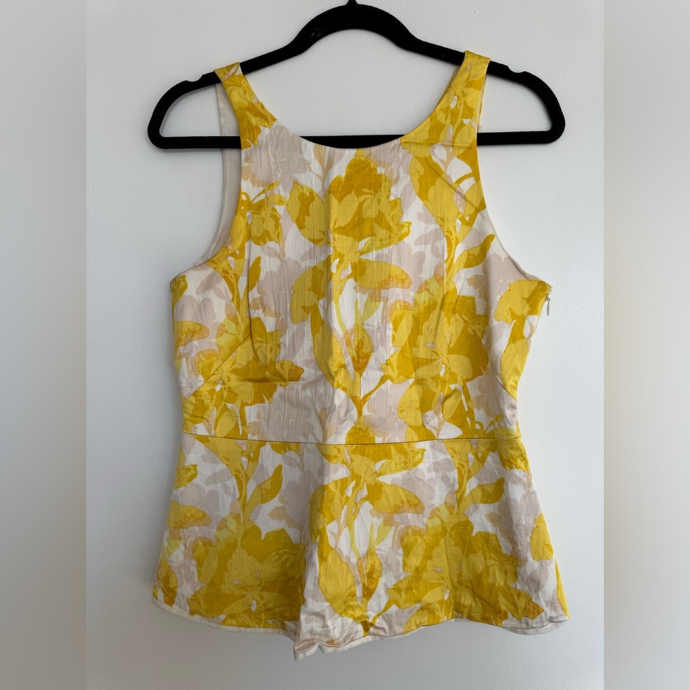 Banana Republic Yellow Floral Tank Top